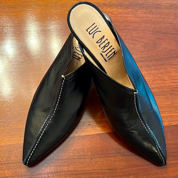 Never Worn LUC BERJEN Black Mules- Made in Italy. - Picture 2 of 7